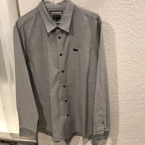 RVCA slim fit silver color dress shirt